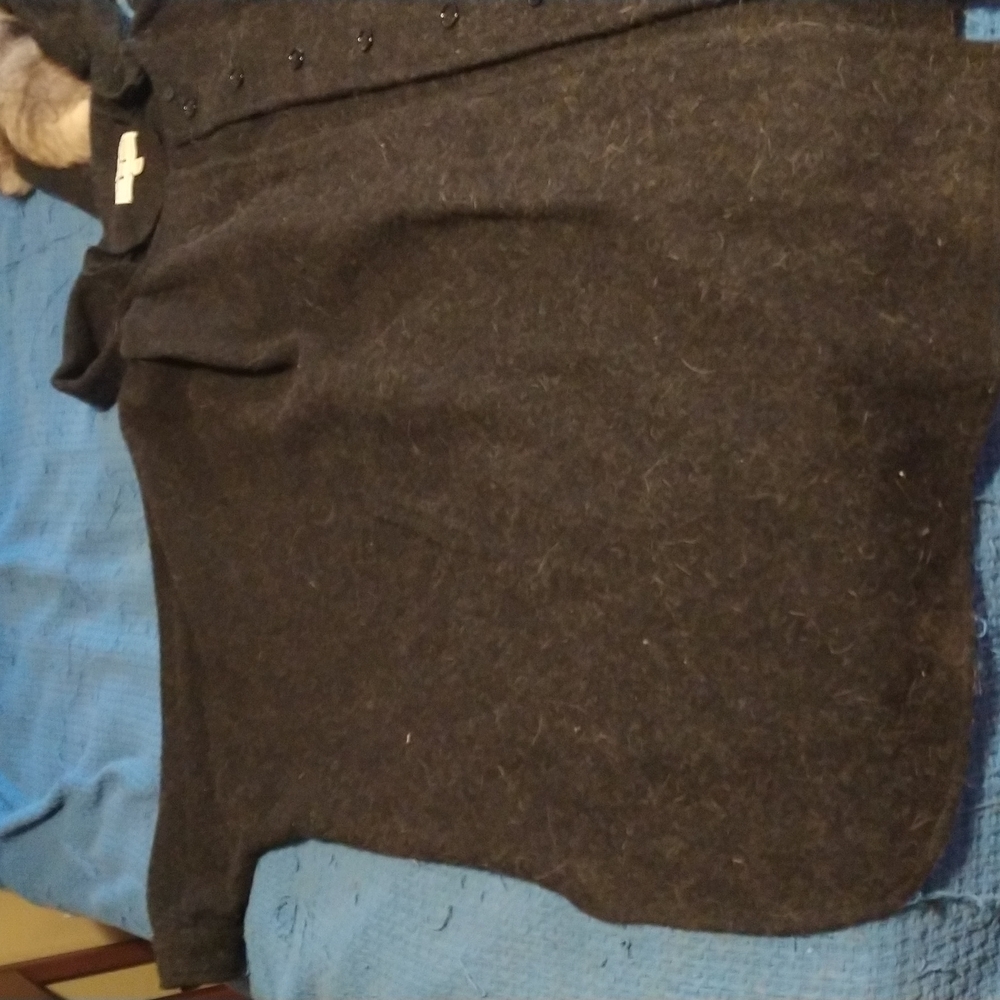Vintage 100%Wool Poncho/Coat - Picture 7 of 8